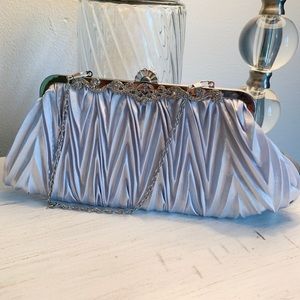Fancy silver clutch